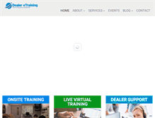 Tablet Screenshot of dealeretraining.com